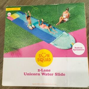 Sun Squad 2-Lane Unicorn Water Slide